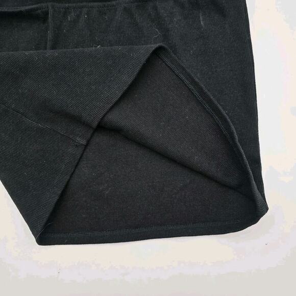 By Anthropologie Top Womens Medium Black Tank Ribbed Cropped One Shoulder - Picture 9 of 10